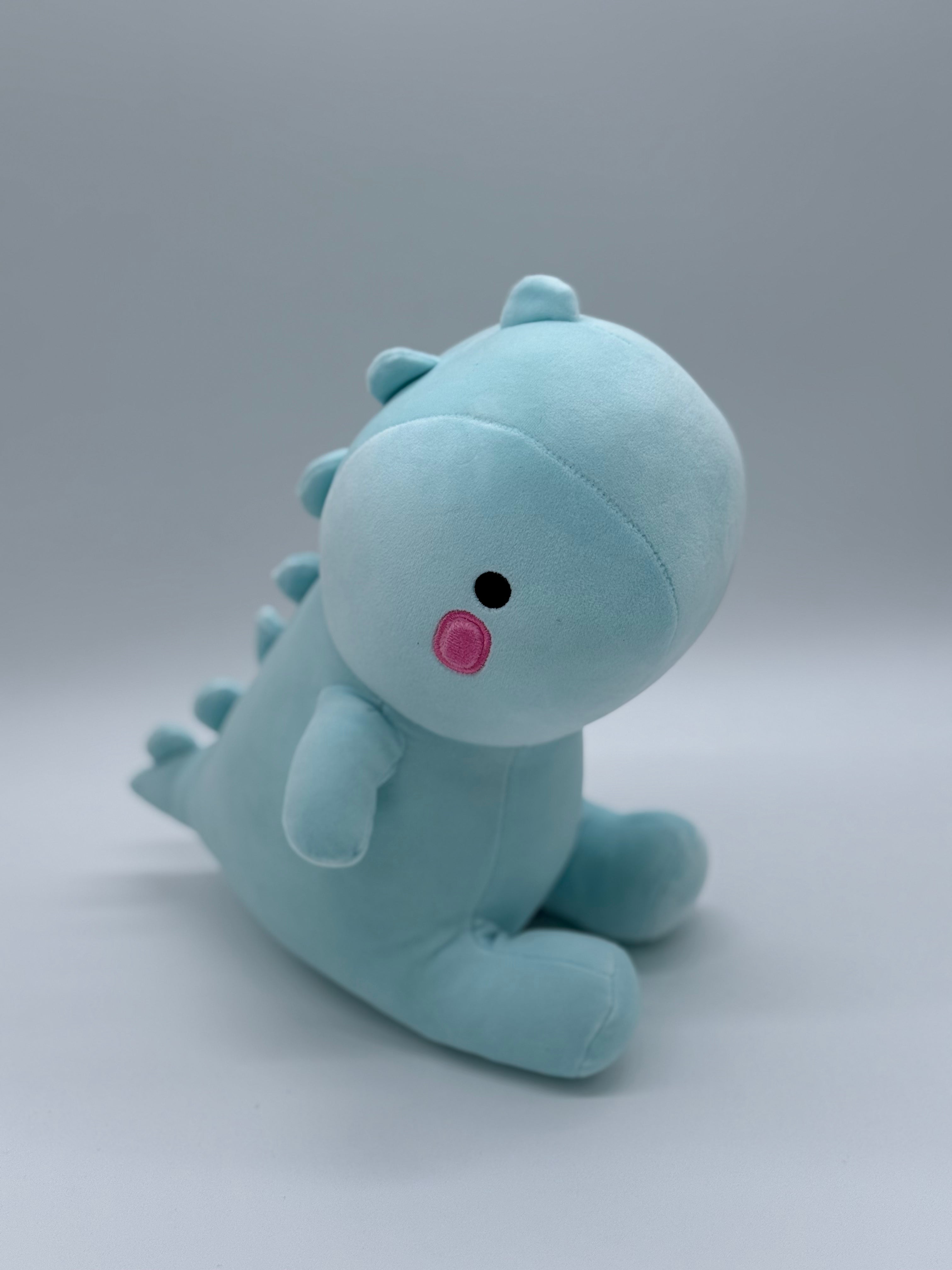 Light Blue Baby Dinosaur Plush Toy – Soft Stuffed Animal, Medium 10–14"
