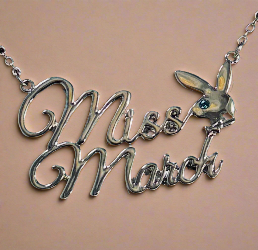PLAYBOY MISS March w/BIRTH MONTH STONE Necklace jewelry