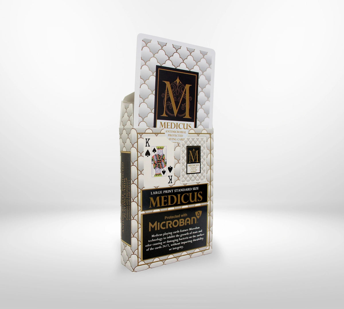 Casino Playing Cards with Poker protective Protected Medicus Desk of Card (WHITE)