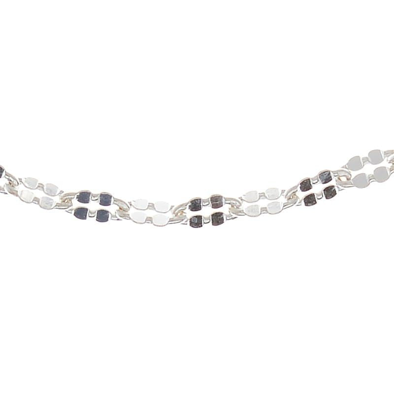 Sterling Silver Daisy Anklet 11"