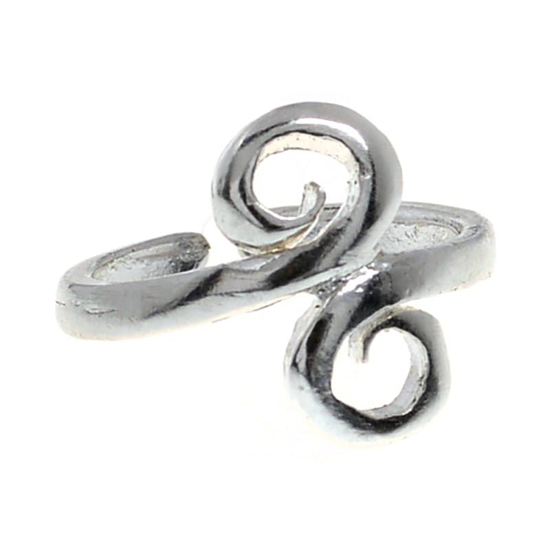 Sterling Silver Swirl Toe/Midi Ring
