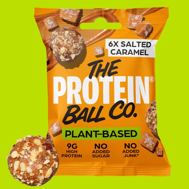 The Protein Ball Co. Plant-Based Salted Caramel Protein Balls – Vegan Gluten Free Snack