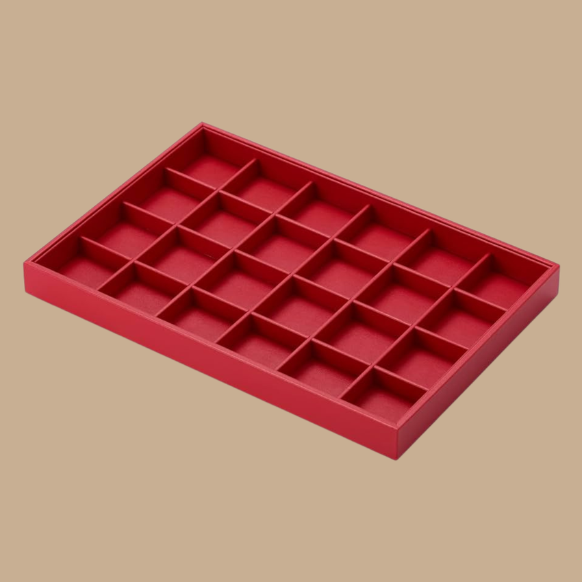 Rose Red Velvet Jewelry Organizer Trays Set of 2