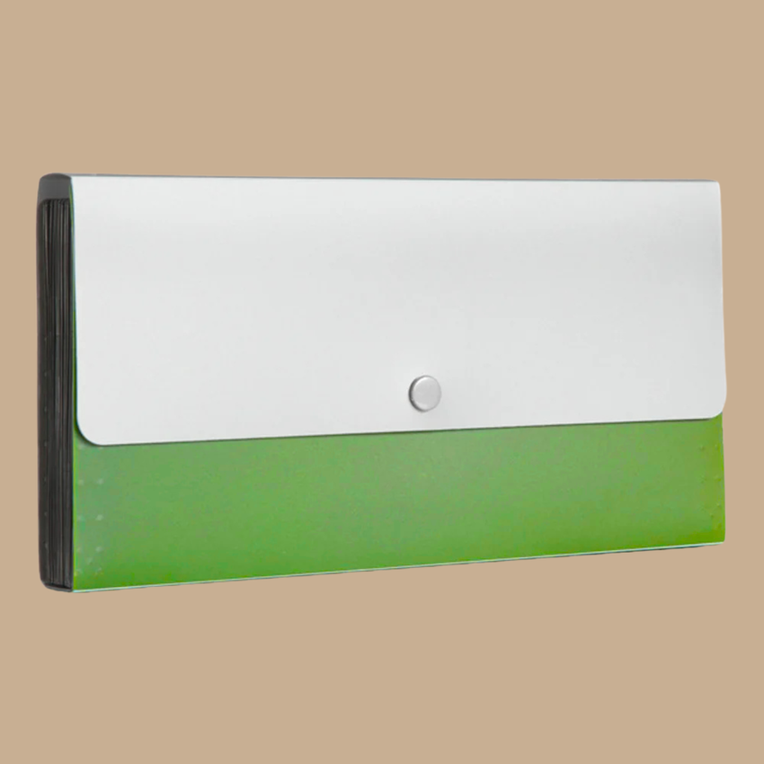 Small Accordion File Organizer A6 - Green