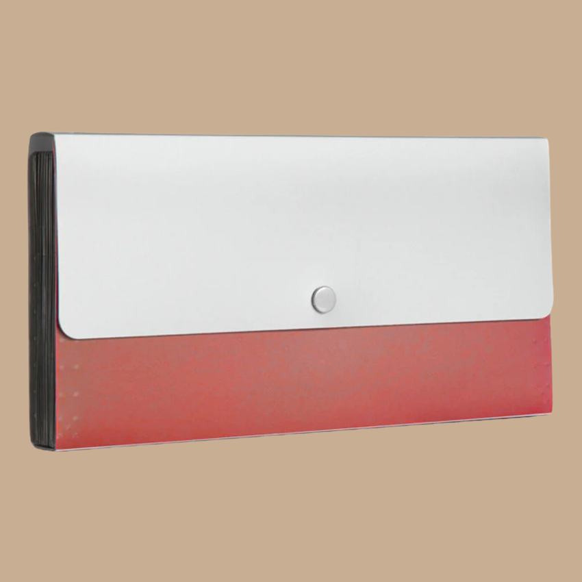Small Accordion File Organizer A6 - Red