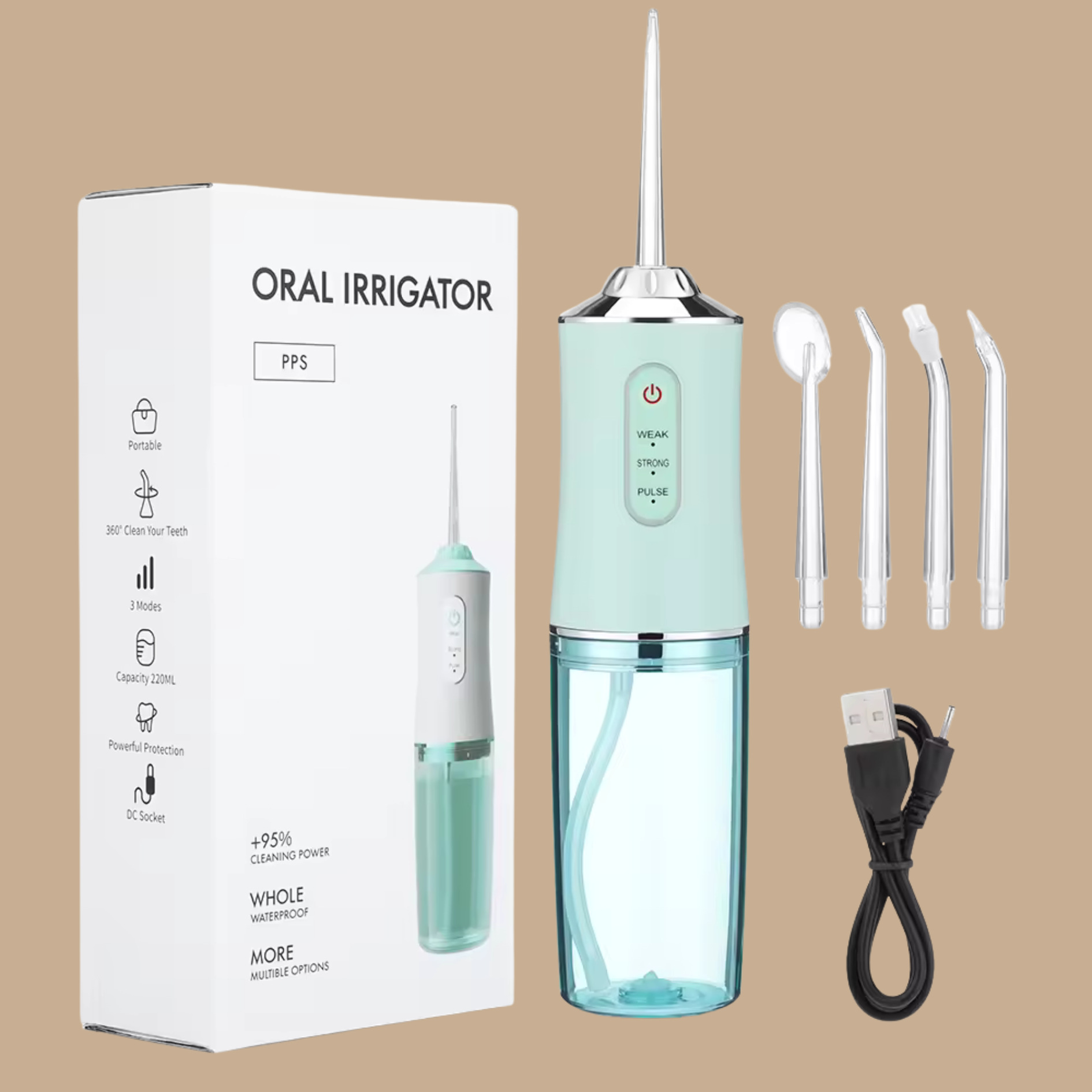 Oral Irrigator Water Flosser Cordless Portable