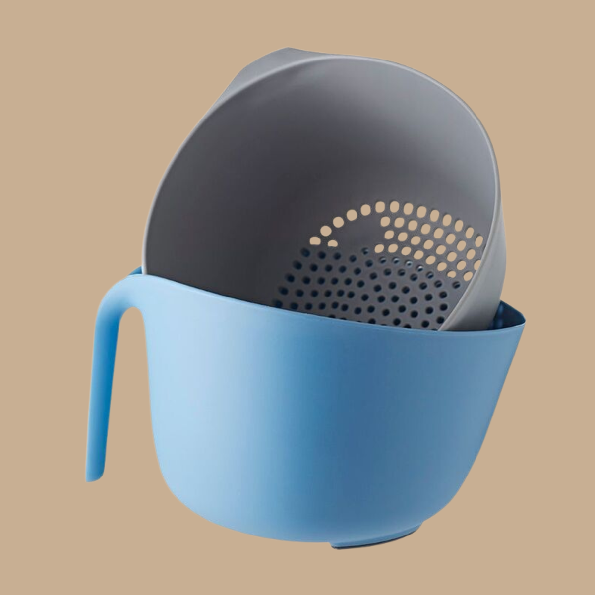 2 Pcs Kitchen Strainers Set (Blue and Gray) - Hammerhead LLC.