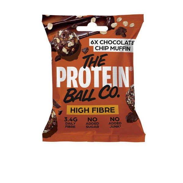 The Protein Ball Co. High Fibre Choc Chip Muffin Protein Balls – Gluten Free Snack