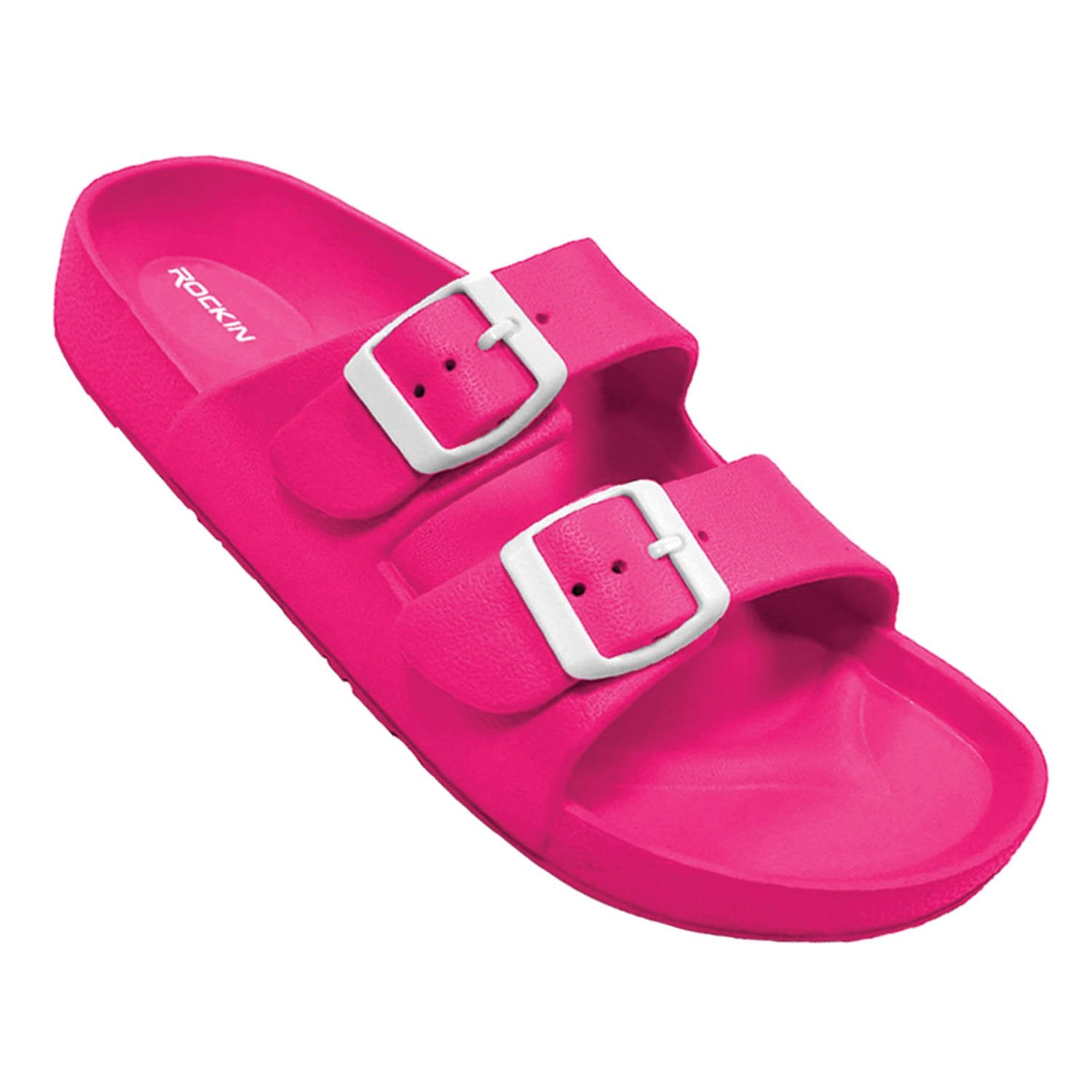 Huntington Buckle Slides- Pop Pink