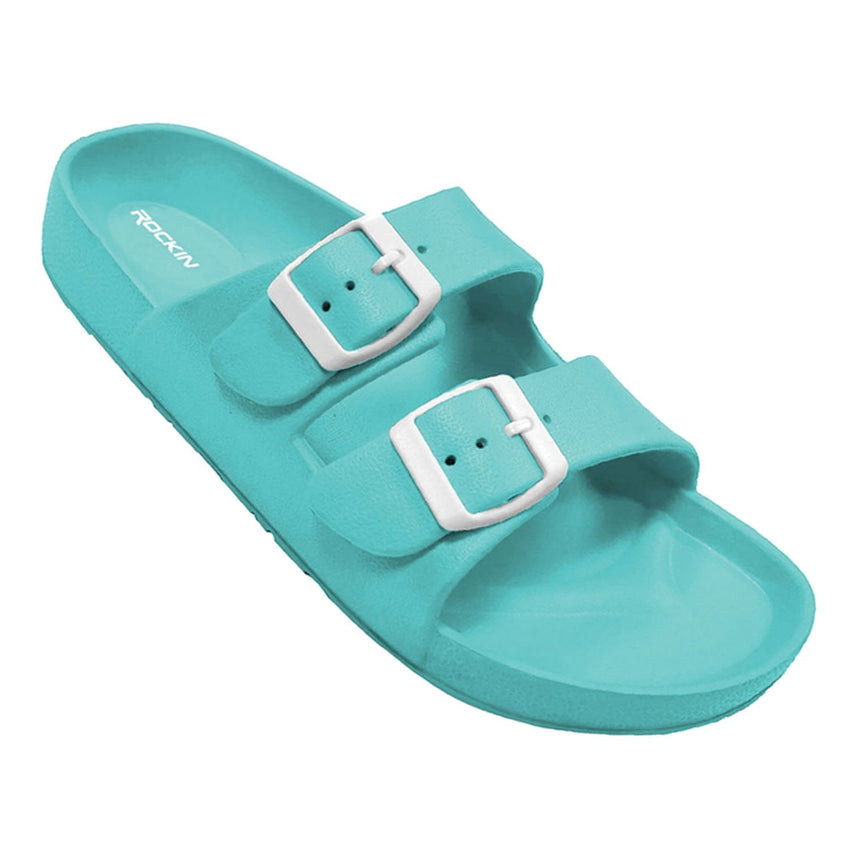 Huntington Buckle Sandals - Retro Turq
