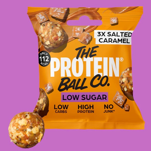 The Protein Ball Co. Low Sugar Salted Caramel Protein Balls – Gluten Free Snack