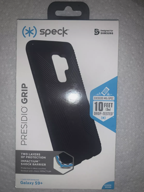 Speck Presidio Grip Series Phone Case for Samsung Galaxy S9 Plus - Black