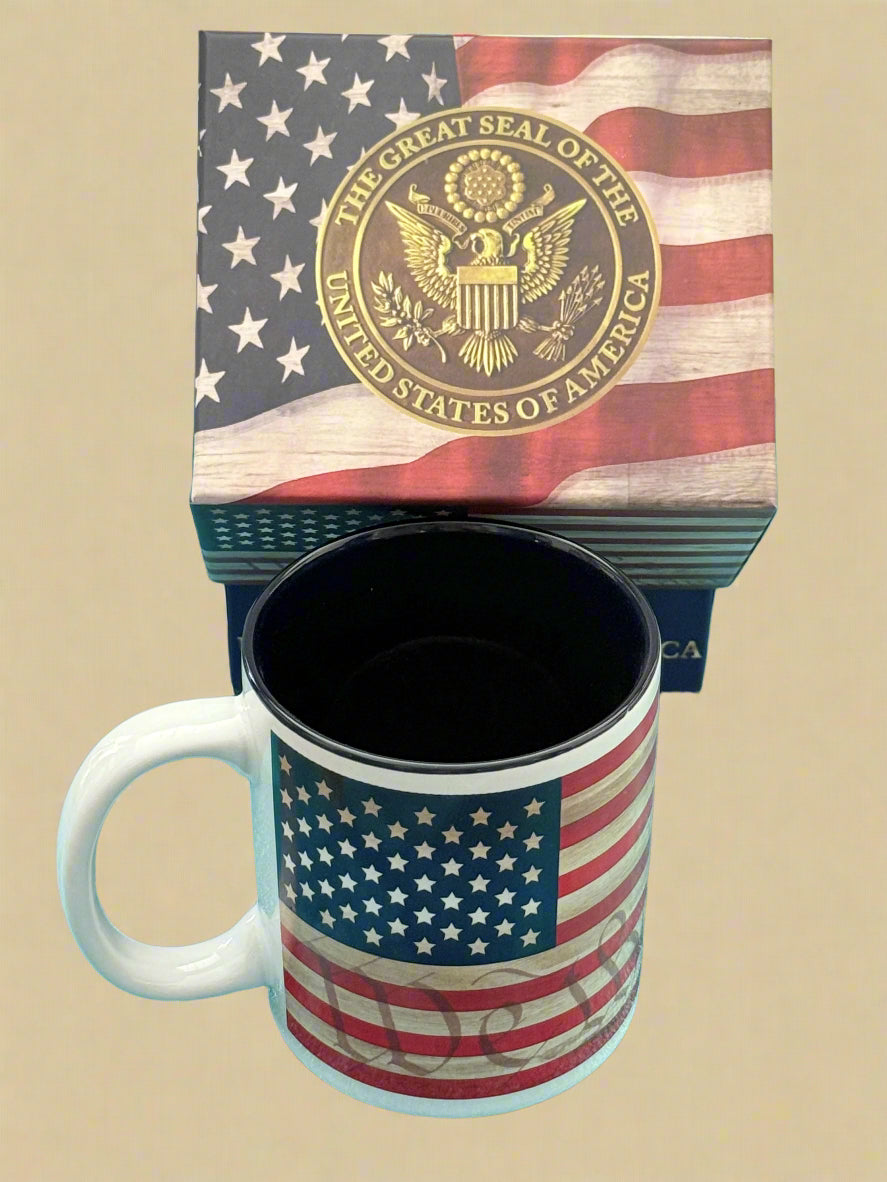USA Flag Mug in Box