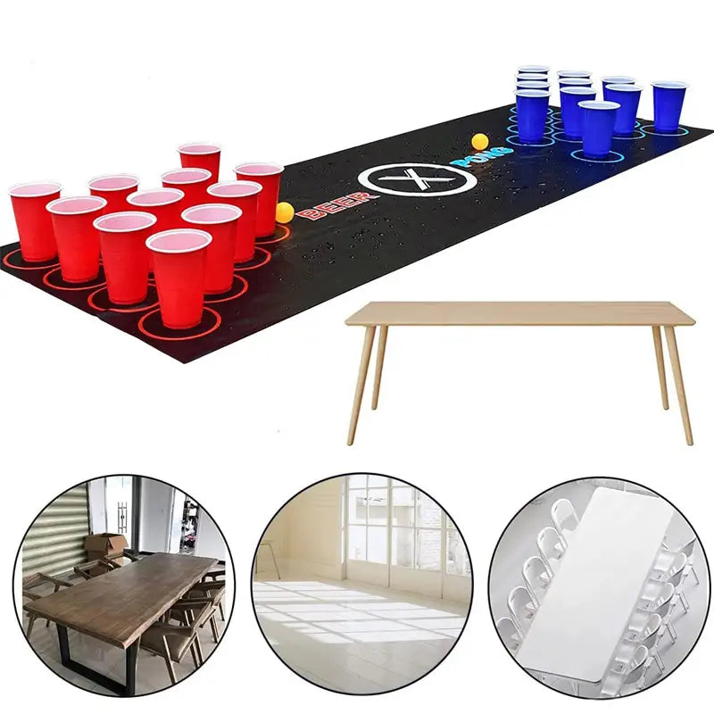 Beer Pong Table Matt Drinking Game