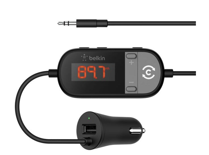 Belkin TuneCast In-Car 3.5mm Aux Audio to FM Transmitter Universal