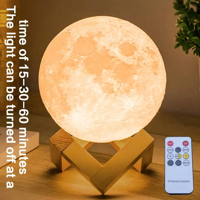 Moon Lamp Upgrade 128 Colors, Gifts for Girls Boys Kids Women Birthday, Teen Girl Gifts Trendy Stuff, Cool Astronomy Gifts, Shelf Decor, Remote & Touch Control Moon Night Light, Diameter 6 inch