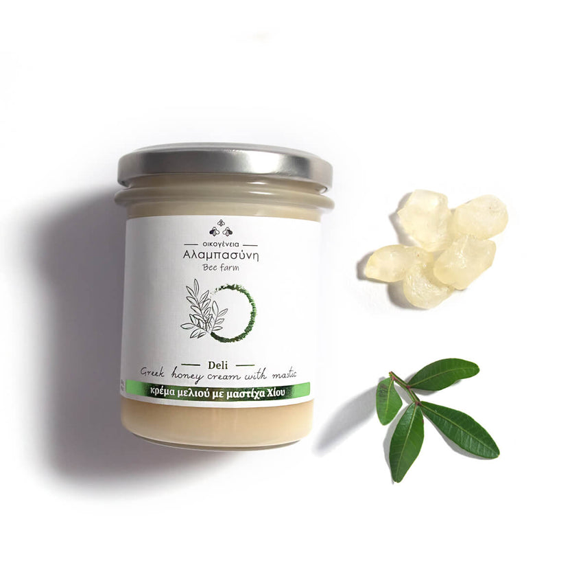 Alabasinis Honey Cream with Chios Mastic – Premium Aromatic Creamed Honey