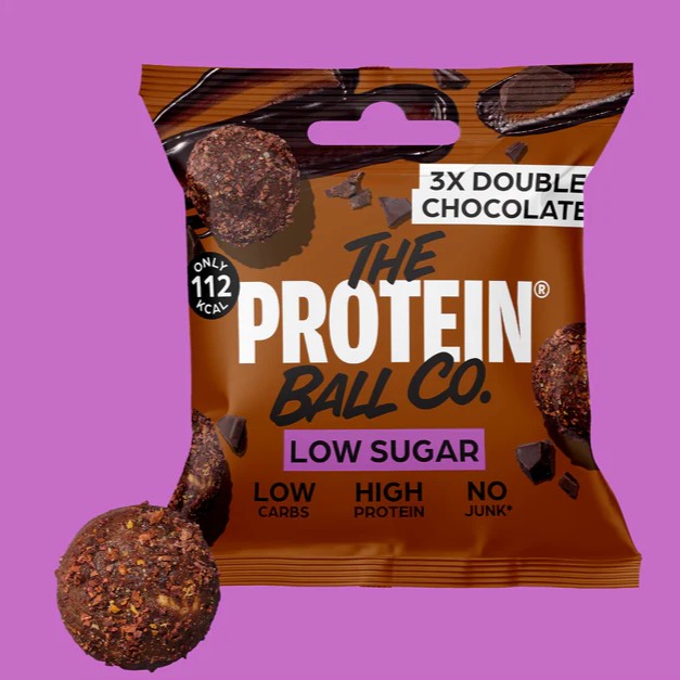 The Protein Ball Co. Low Sugar Double Chocolate Protein Balls – Gluten Free Snack