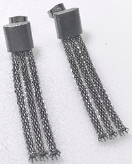 Dangling Mesh Post Earring