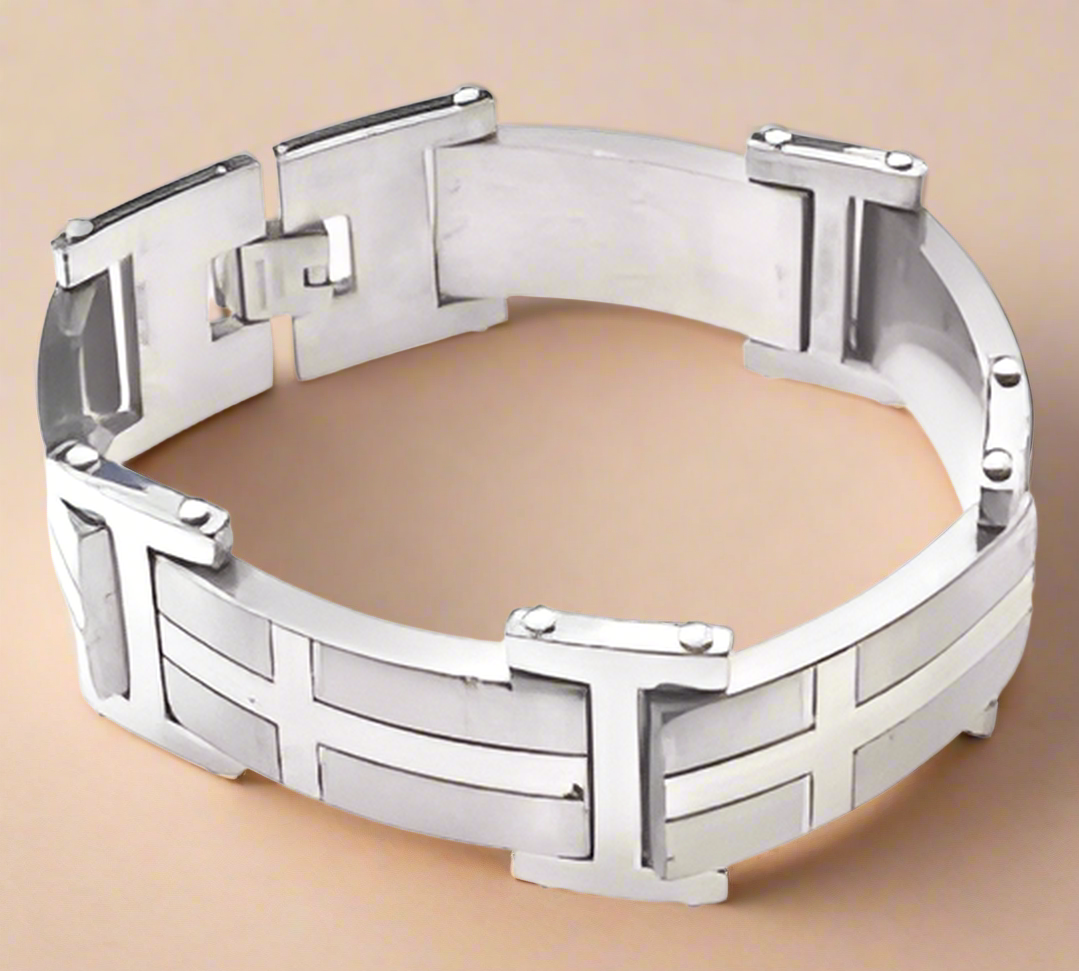 Fashion Mulit Cross bar Link Bracelet 8.5"