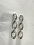 Wide Oval Dangling Post Earring