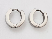 JEWELRY FASHION 9mm Silver Men's Hoop Earring