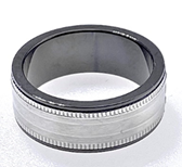 FASHION Black IP PLT with Industrial Center Ring