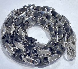 FASHION Black Plated  H Link Chain 18" Necklace