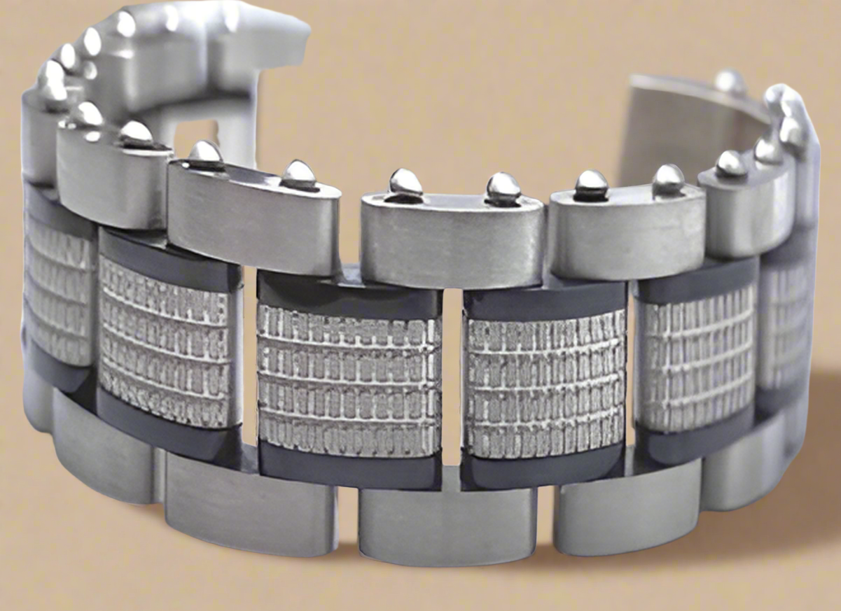 Fashion CZ Cross ID Link Bracelet 8.5"