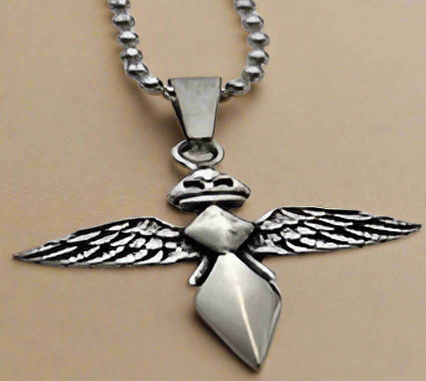 FASHION Angel Wing Pendant 24" Ball Chain