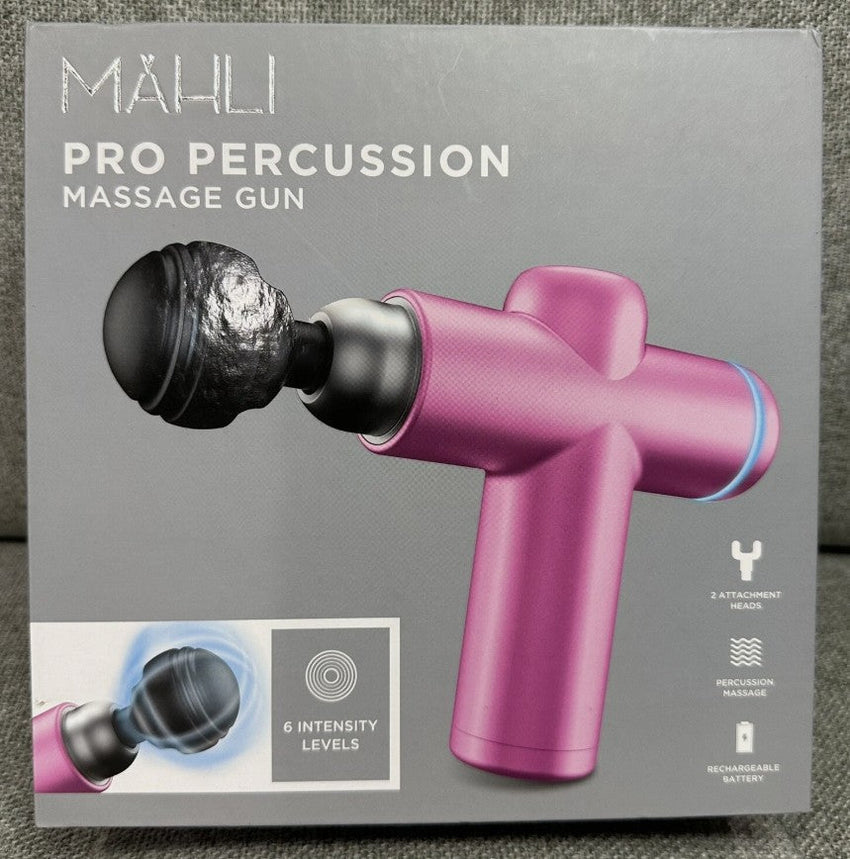Power Percussion Pro Massage Gun – 6 Intensity Levels with Interchangeable U-Head by Mahli