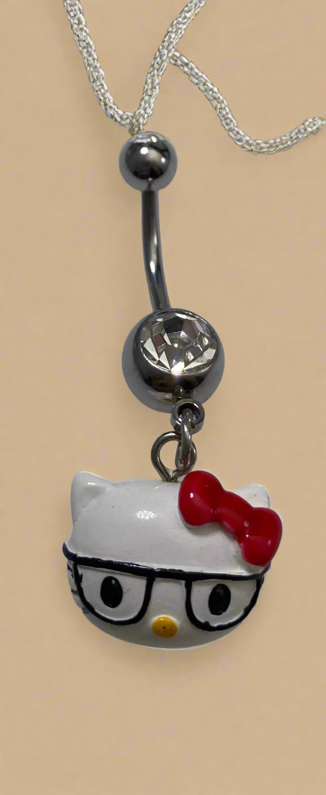 Hello Kitty Belly Ring – UV Dangling Belly Button Ring & Bar