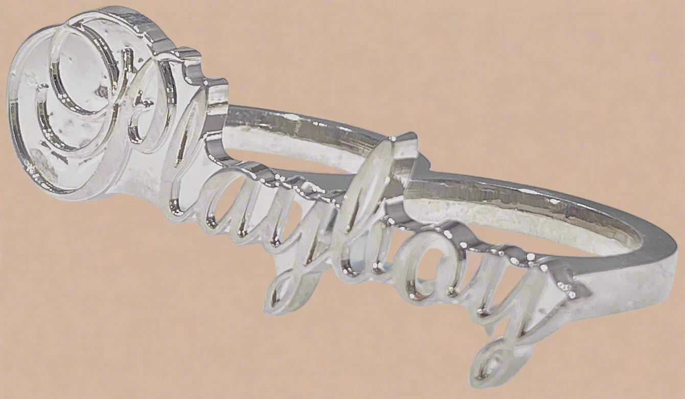 Playboy High Polish Ring Size 6–8 Stainless Steel