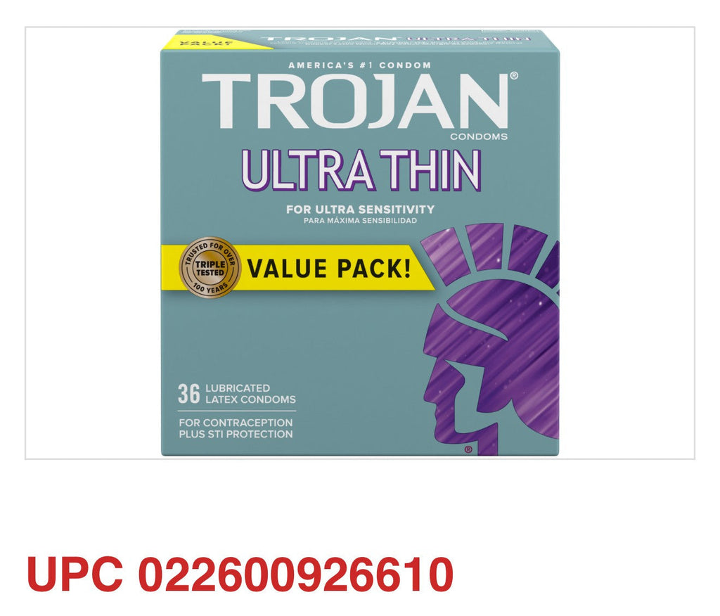 Trojan Ultra Thin Lubricated Condoms – 36 Pack