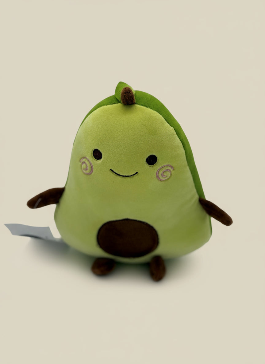 Small Avocado Plush Toy – 8" to 9" Cute Stuffed Fruit Plushie