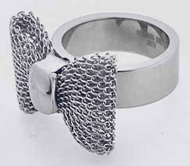 FASHION Mesh Wire Bow Tie Ring
