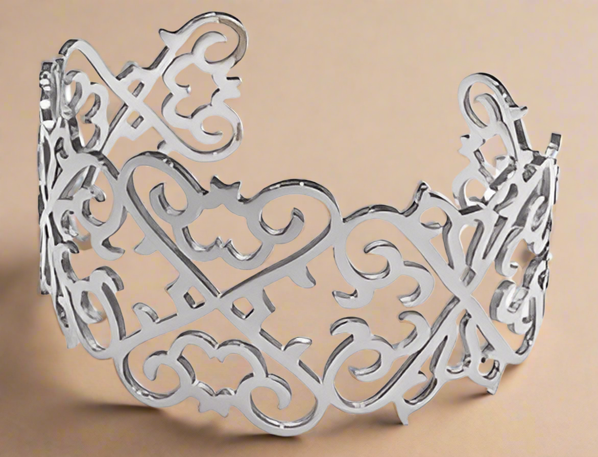 Fashion Filgree Bangle Bracelet Open Back