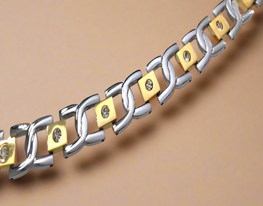Fashion CZ Bracelet Gentman 9"