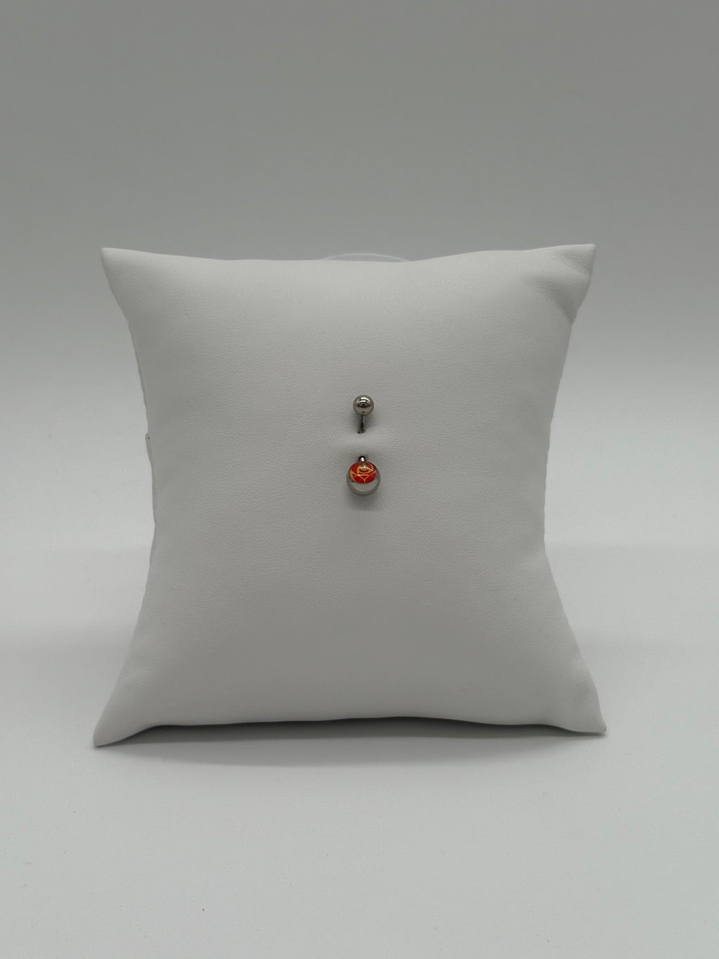 Titanium Flower Logo Belly Button Ring