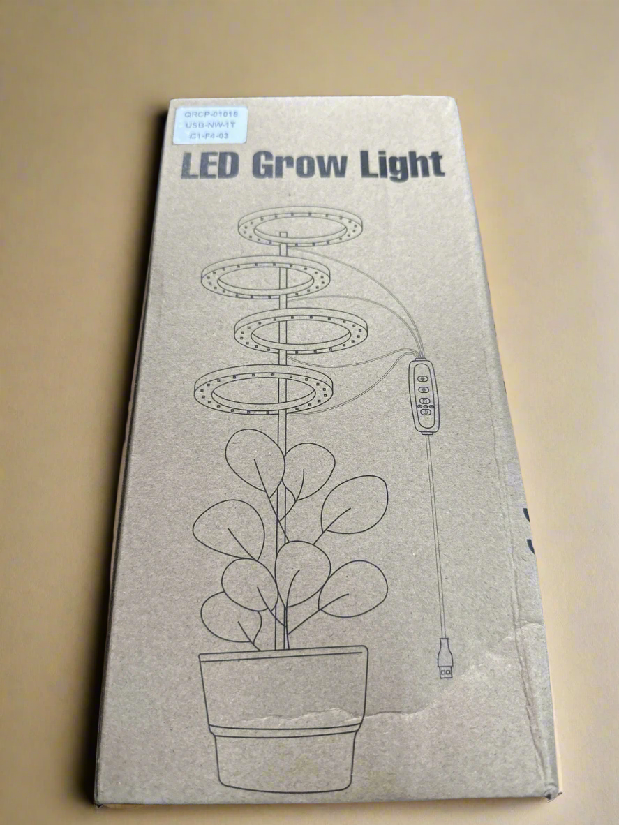 USB LED Grow Light for Indoor Plants – Adjustable Ring Design with Timer & Brightness Control