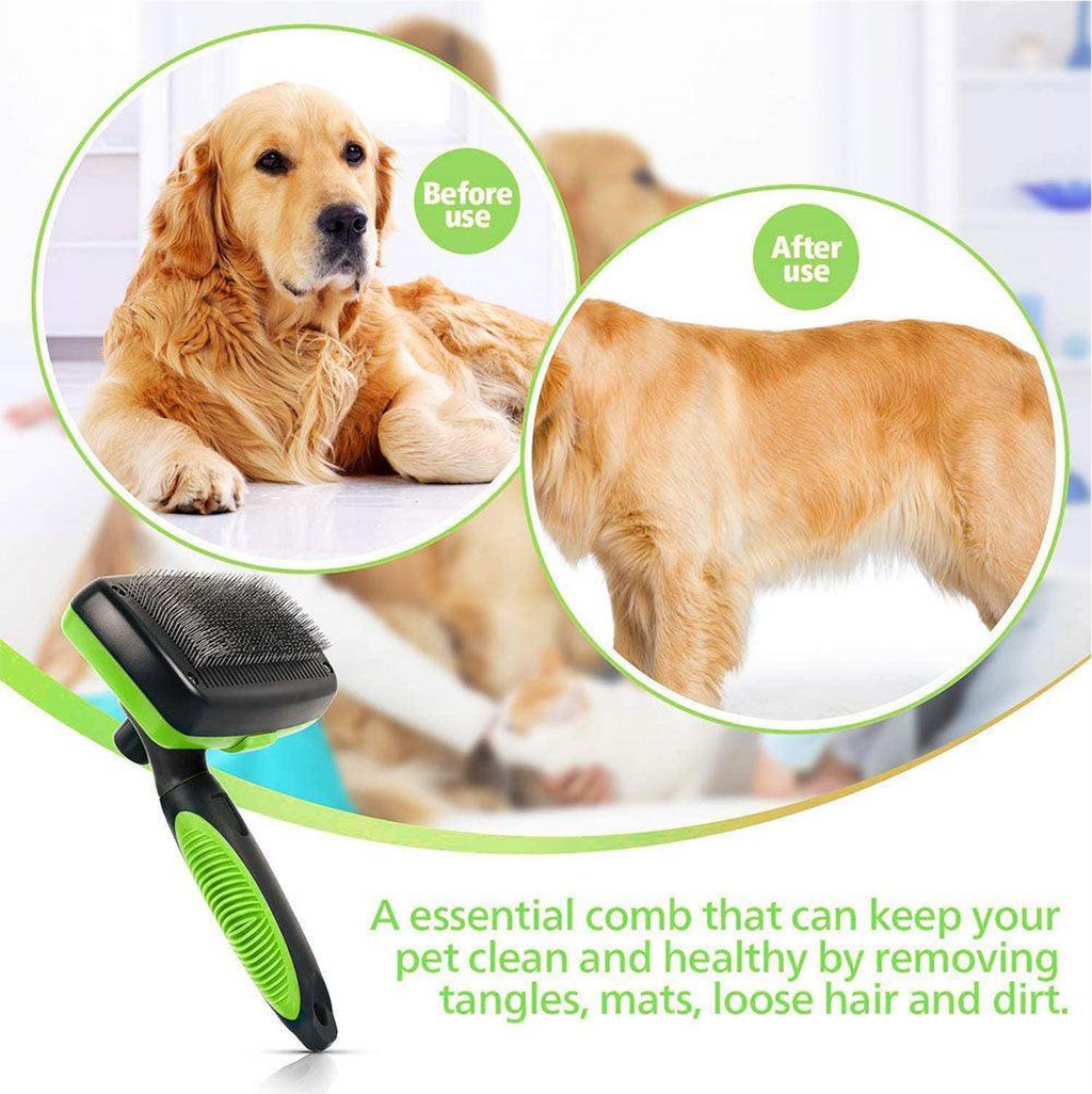 Self-Cleaning Pet Brush – Gentle Grooming Tool for Dogs & Cats