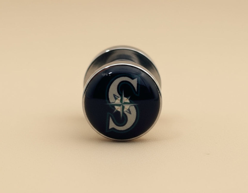MLB Seattle Mariners Screw-Fit 2G (6 mm) Surgical Steel Ear Plugs