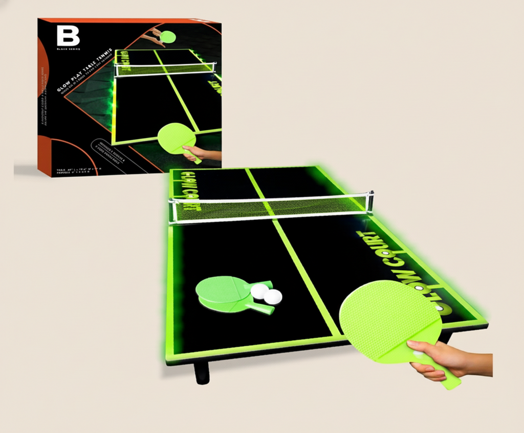 Black Series Glow-in-the-Dark 40" Table Tennis Set