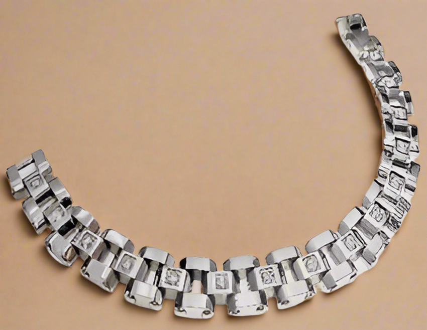 Fashion CZ Men Bracelet 8.5"