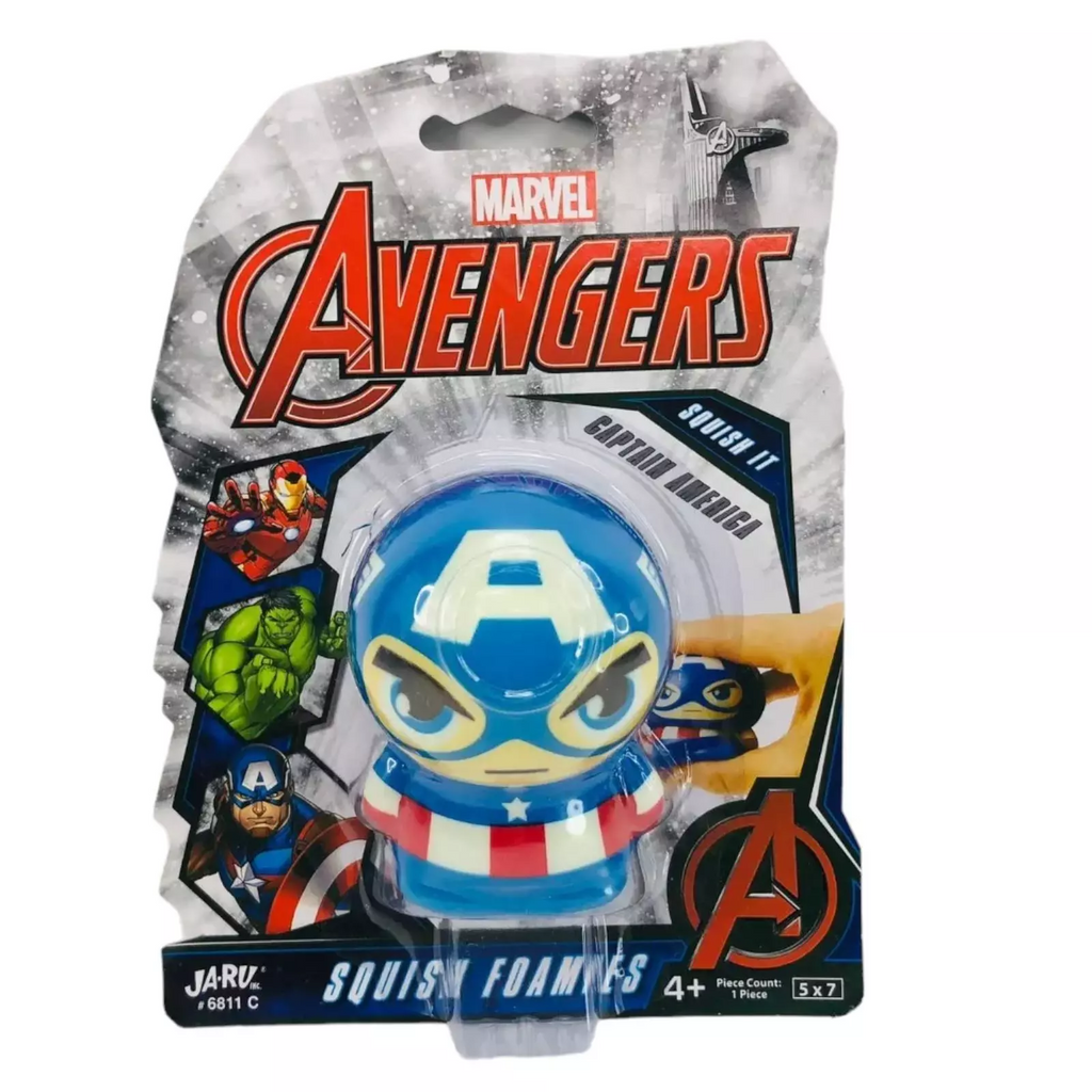 Marvel Avengers Stress Ball Squish Foamies Captain America 3” by JA-RU