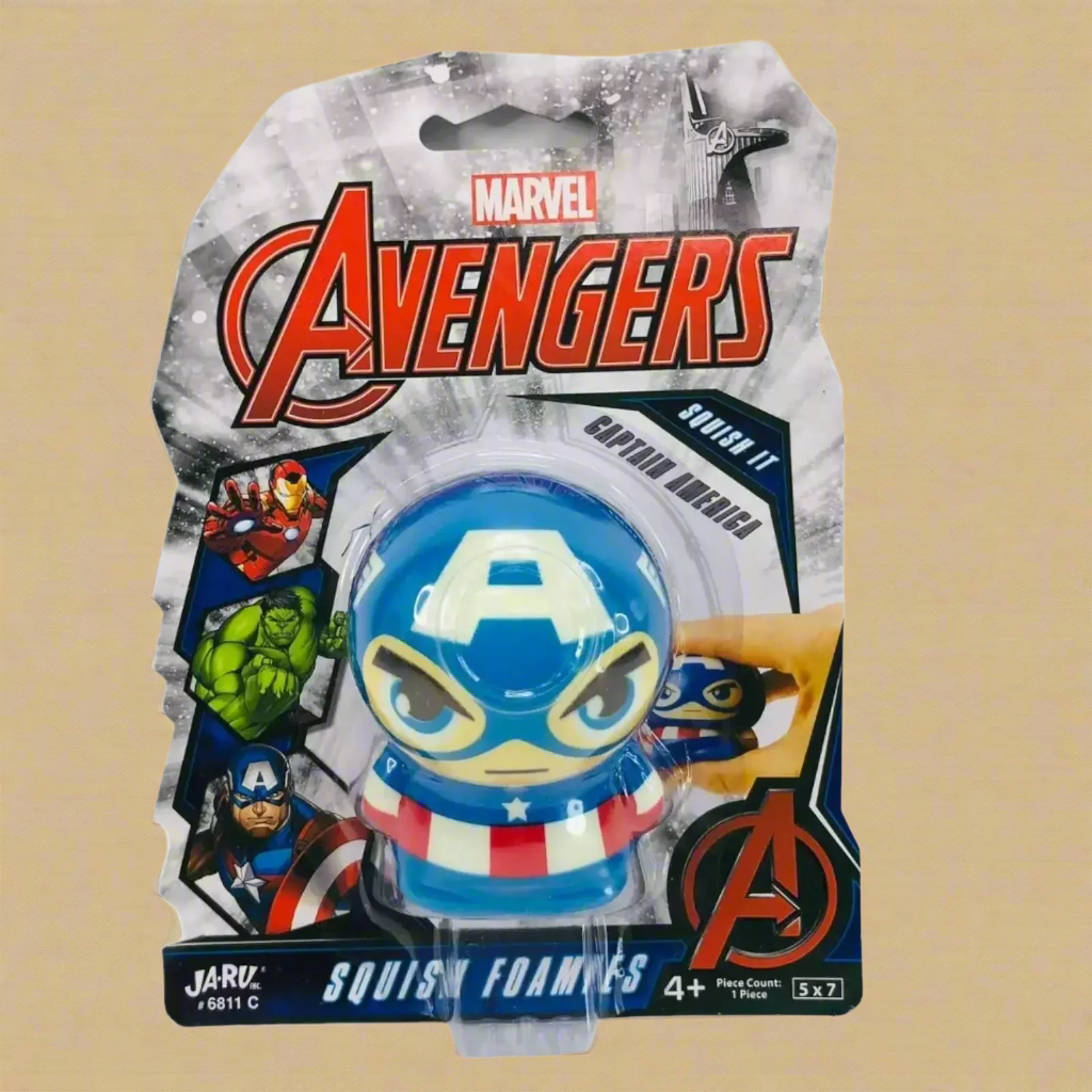 Marvel Avengers Stress Ball Squish Foamies Captain America 3” by JA-RU