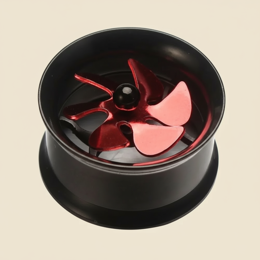 Red Windmill Stainless Steel Ear Plug Tunnel