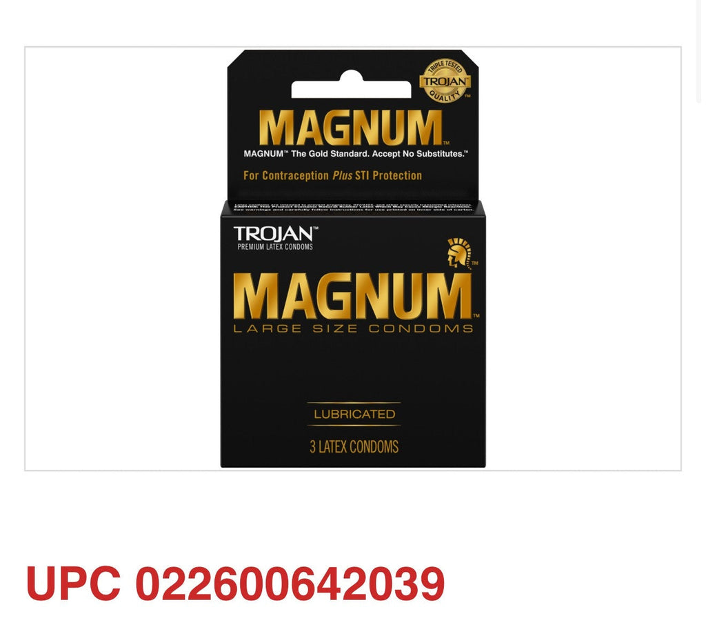 Trojan Magnum Large Lubricated Latex Condoms – 3 Count (Pack of 2)