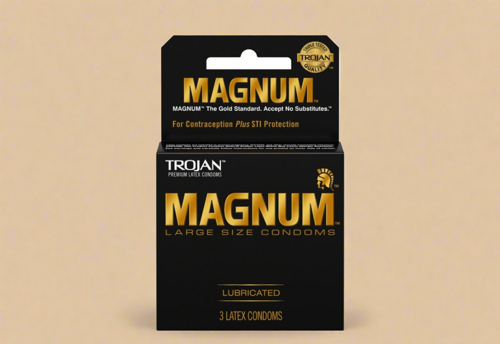 Trojan Magnum Large Lubricated Latex Condoms – 3 Count (Pack of 2)