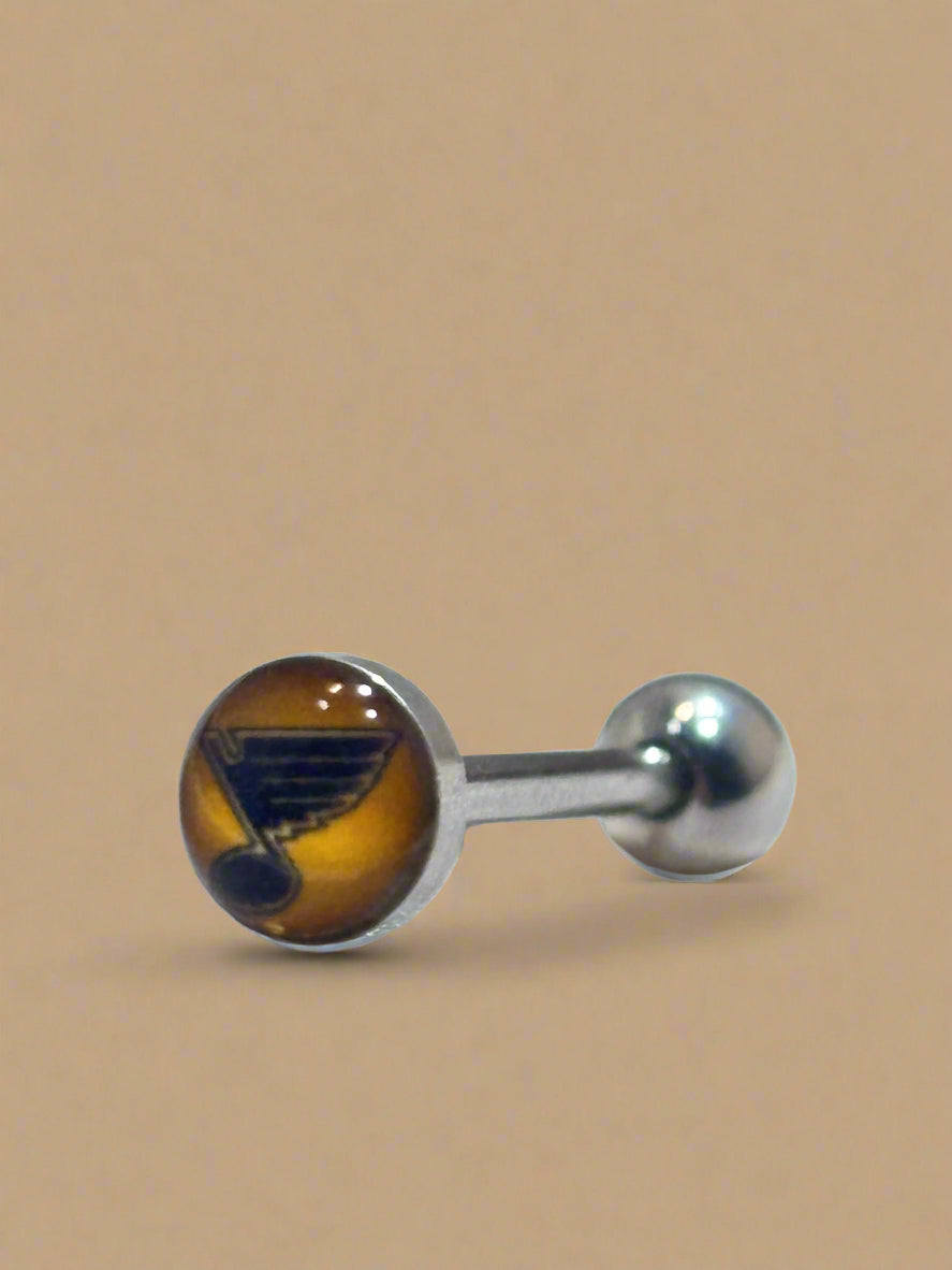 Officially Licensed NHL St. Louis Blues Logo Tongue Ring